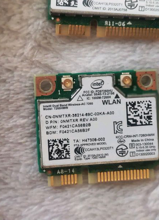 Wi-Fi адаптер Intel 7260 HMW AC, 2,4 GHz, 5 GHz, b/g/n/ac, Blu...
