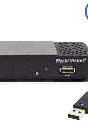 Т2 тюнер World Vision T624D3 + Wi-Fi адаптер
