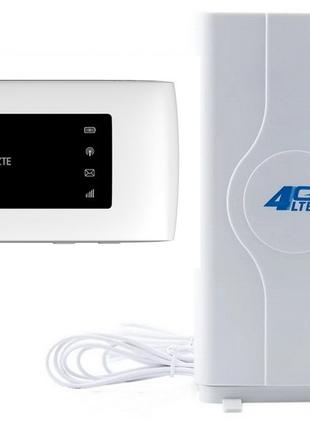 4G комплект Wi-Fi роутер ZTE MF920U + комнатная антенна 2х2 MI...