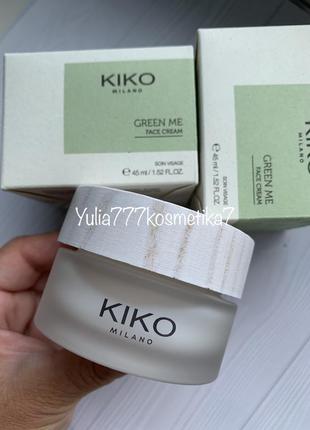Увлажняющий органический крем для лица kiko milano green me