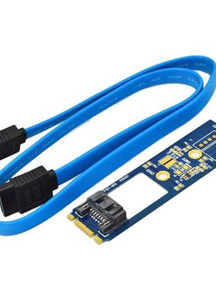 Адаптер для подключения SATA кабеля в M.2 NGFF SATA с кабелем