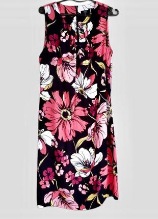 Роскошное платье в цветы из натуральной ткани от f&f