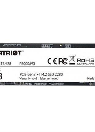 Накопичувач SSD 1TB Patriot P300 M. 2 2280 PCIe NVMe 3.0 x4 TL...