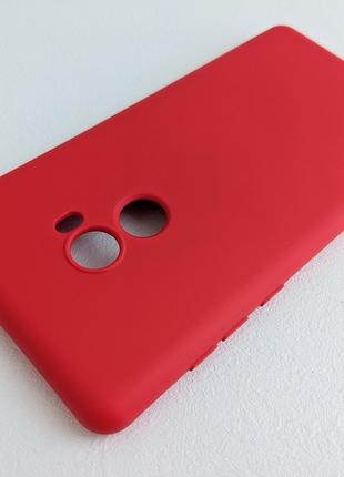 Силиконовый чехол для Xiaomi Mi Mix 2 Красный микрофибра soft ...