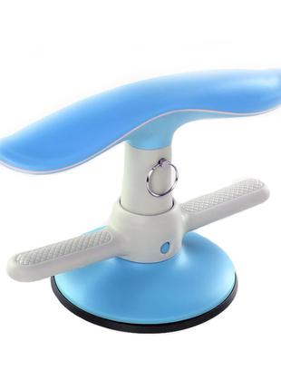 Тренажер-присоска для фиксации ног SIT-UP AID (Blue White) | Д...