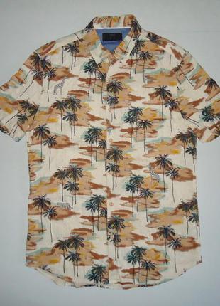 Рубашка  гавайская  marks & spencer viscose гавайка (s)