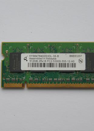 Оперативная память, Qimonda, SO-DIMM, PC2-5300S-555-12-A0, DDR...