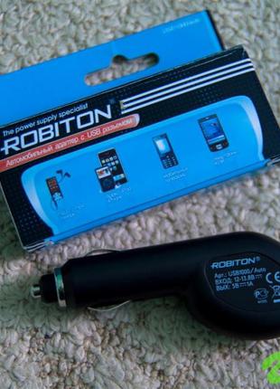 Автомобильная USB зарядка 5В 1А ROBITON