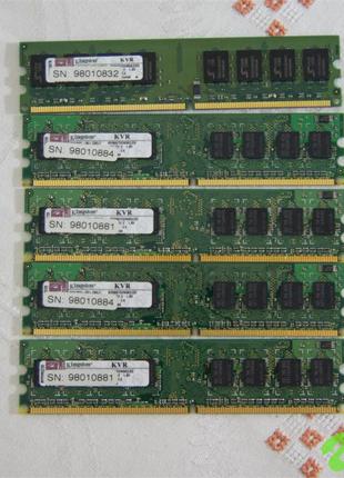 Оперативная память, Kingston, KVR667D2N5K2, DDR2, 1Gb