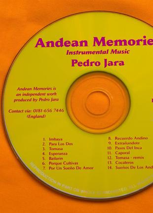 Музыкальный CD диск. Andrean Memories - PEDRO JARA