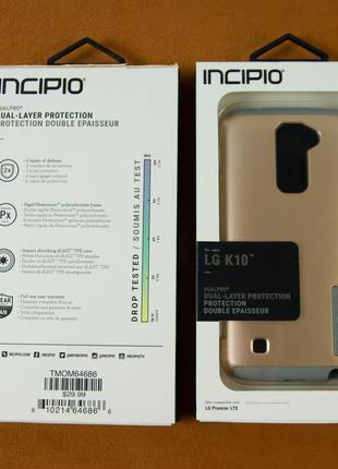 Противоударный чехол бампер, Incipio LG K10 (Gold)