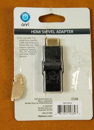 Адаптер поворотный HDMI SWIVEL (ONN из США)