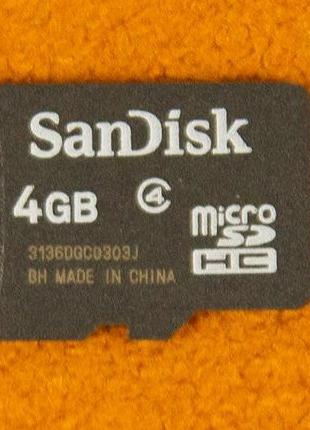 Карта памяти SanDisk microSD 4 Gb
