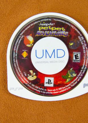 Диск UMD для PSP, игра Neopets Petpet Adventures