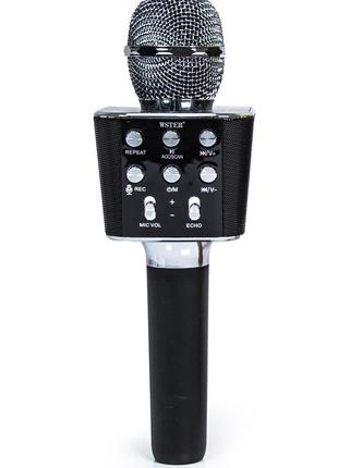 Беспроводной микрофон-караоке WS-1688. Черный