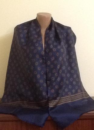 Итальянский двусторонний шарф шёлк шерсть от luca daltieri