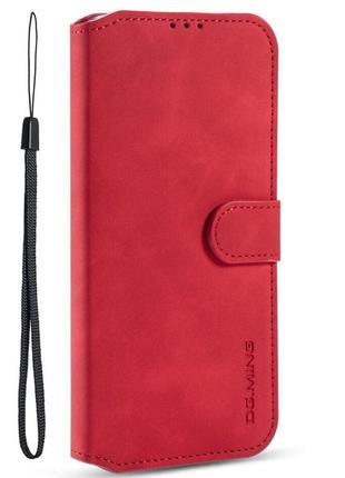 Чехол книжка для Samsung Galaxy M51 Красный магнит шнурок