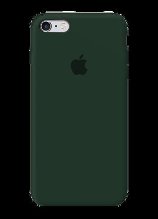 Силиконовый чехол Silicone Case Full Forest green для iPhone 6/6s