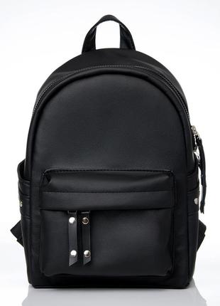 Вместительный стильный, городской удобный черный рюкзак для по...