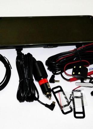 E05 Зеркало регистратор, 10" сенсор, 2 камеры, GPS навигатор