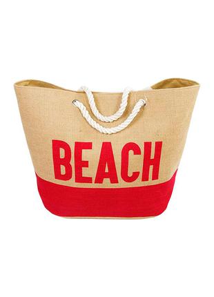 Женская яркая пляжная сумка красного цвета legs l 101 bag beach