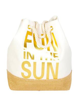 Жіноча цікава пляжна сумка кольору екрю legs l 105 bag sun