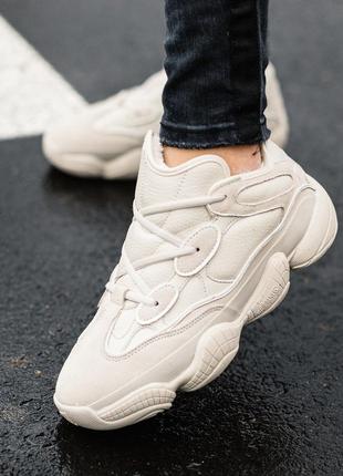 Шикарные кроссовки adidas yeezy boost 500 с мехом