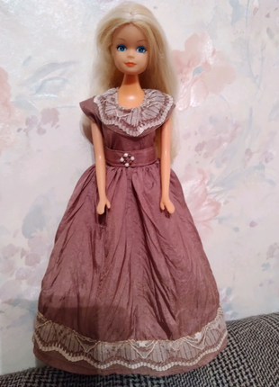 Одежда для куклы Барби- длинное платье.