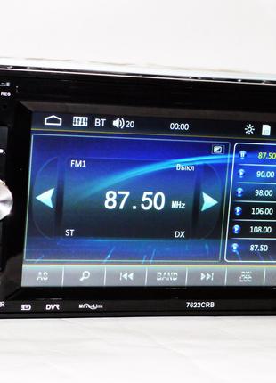 Автомагнитола 2din Pioneer 7622 USB, BT, SD пульт на руль
