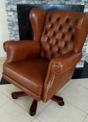Нове шкіряне крісло, кабінетне крісло garne kriselechko