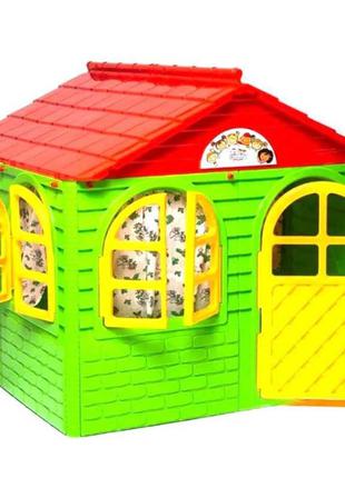 Детский игровой пластиковый домик со шторками Doloni (средний)