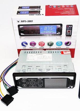 Автомагнитола Pioneer 3883 ISO - MP3, FM, USB, SD, AUX сенсорна
