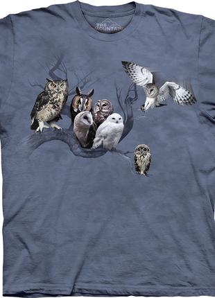 Футболка сови Owl Collage, Mountain, р. М ж., З м., синій. торг