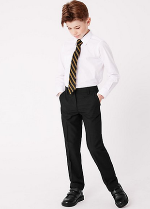 Школьные черные брюки george slim fit slim leg 8-9 лет