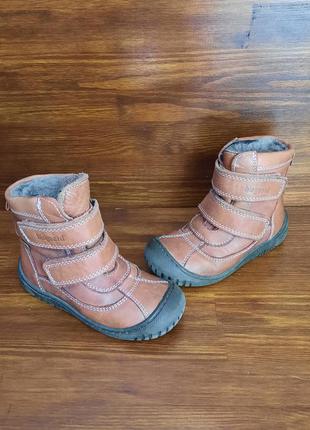 Детские ботинки  bisgaard зима натуральная кожа стелька 16см