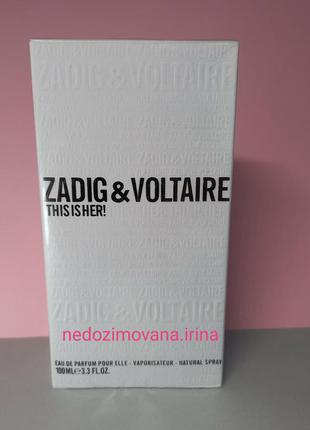 🌹zadig & voltaire this is her 🌹парфумована вода