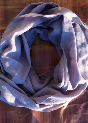 Палантин шарф большой грязно фиолетового цвета