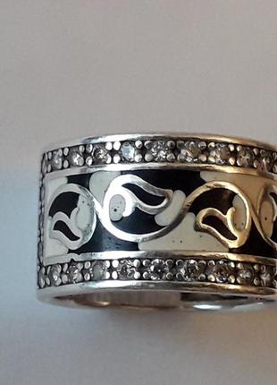 Серебряное кольцо в эмалях