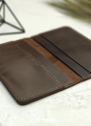 Вертикальное портмоне бумажник из натуральной кожи ручной работы