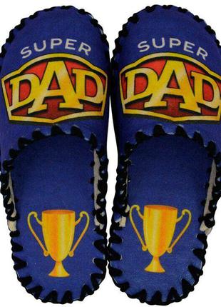 Мужские фетровые тапочки "Super Dad", р. 40-45, 26-29 см, Фетр...