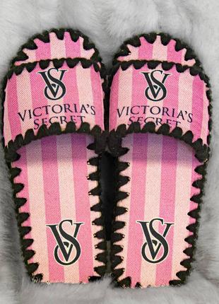 Жіночі фетрові тапочки "Victoria's Secret" Капці Вікторія Сікр...