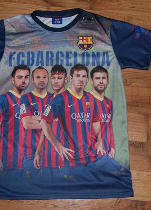 Клубная футболка фотопринт fcb barcelona, оригинал на 50 р-р. ...