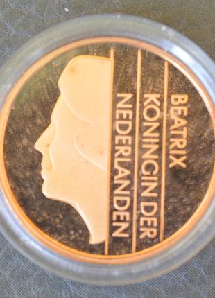 Монета 5 центов. 1986 год, Нидерланды. (капсула) ПРУФ