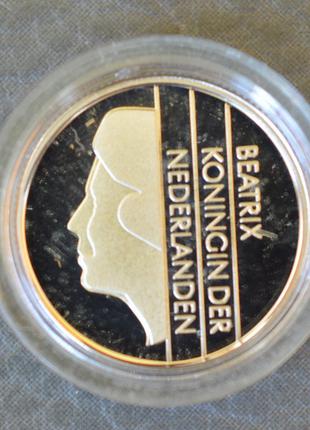 Монета 10 центов. 1984 год, Нидерланды. (капсула) ПРУФ