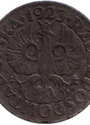 Монета 10 грошей. 1923 год, Польша. (В)