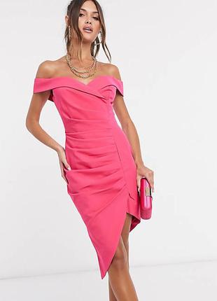 Розовое яркое платье asos lavish alice