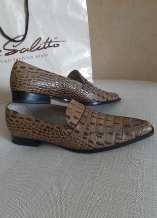 Кожаные туфли крокодил peter kaiser