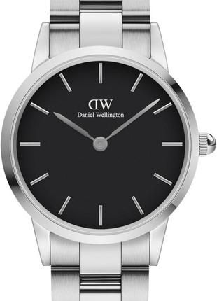Часы Daniel Wellington DW00100204 Iconic Link 36mm Silver Black