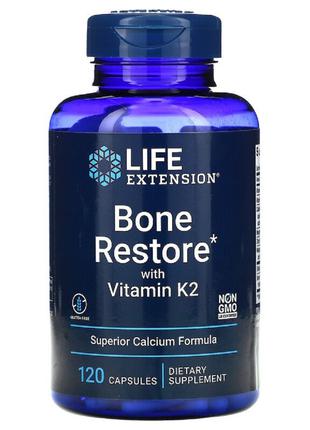 Відновлення Костей + К2, Bone Restore with Vitamin K2 Life Ext...