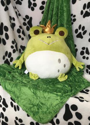 Теплый пледик с подушкой царевна -лягушка